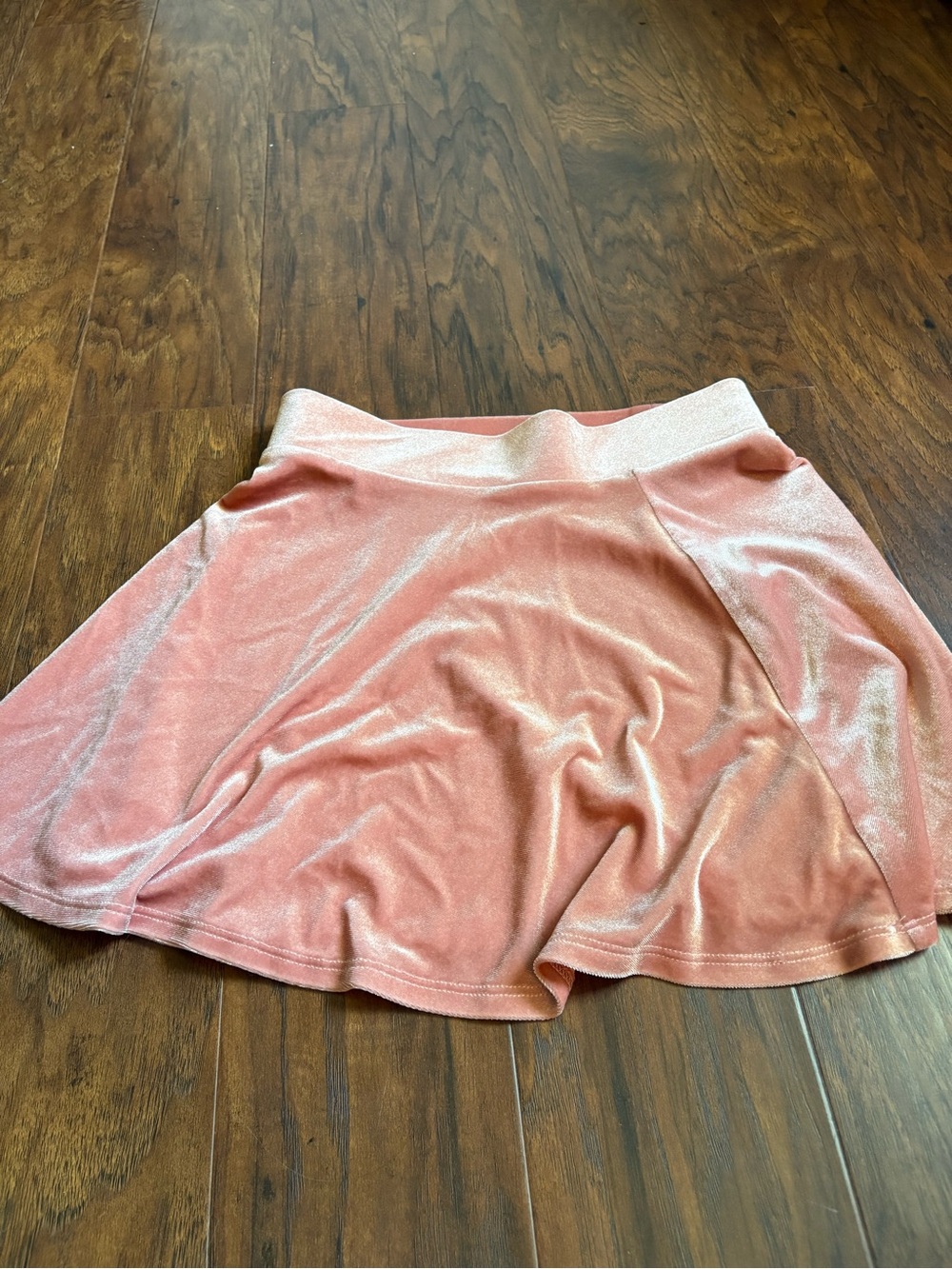 Forever 21 Blush Velvet Skater Skirt